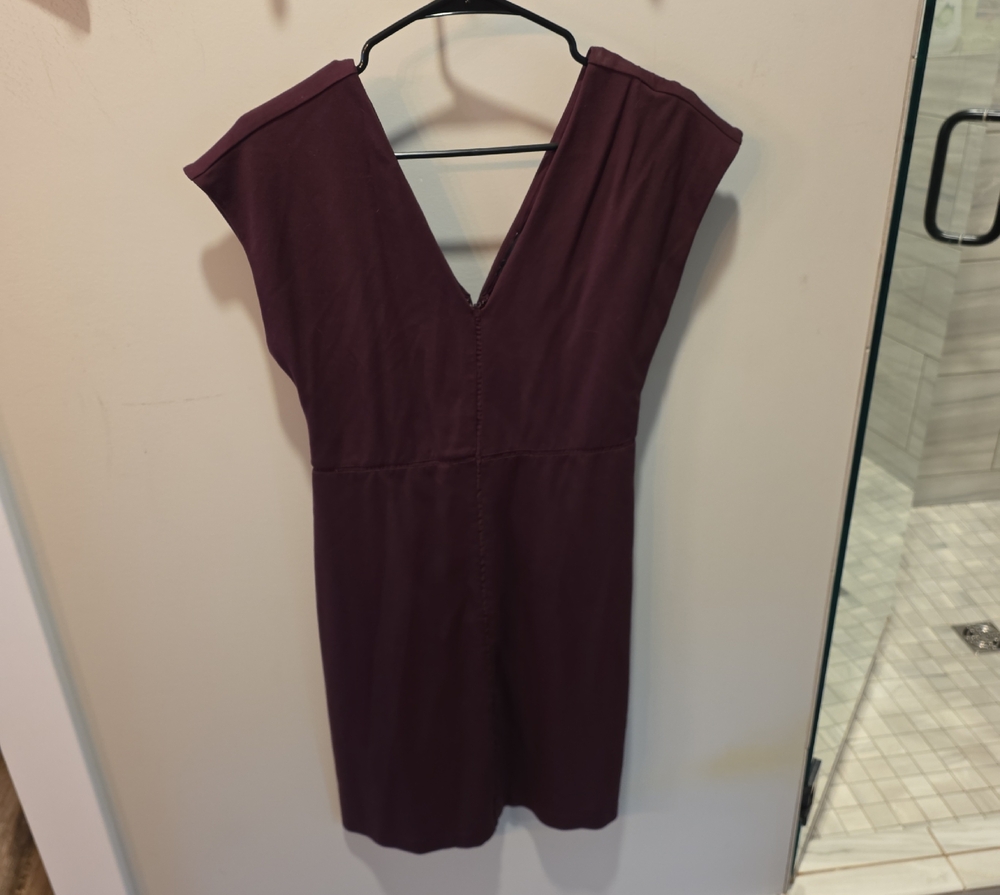 Express Purple Deep V Neck Dress